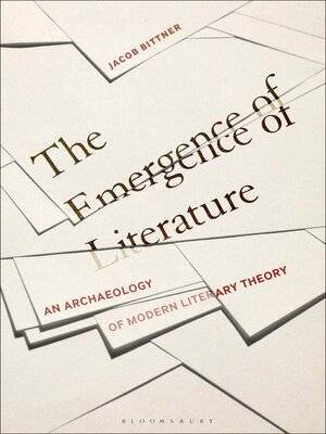 cover image of The Emergence of Literature